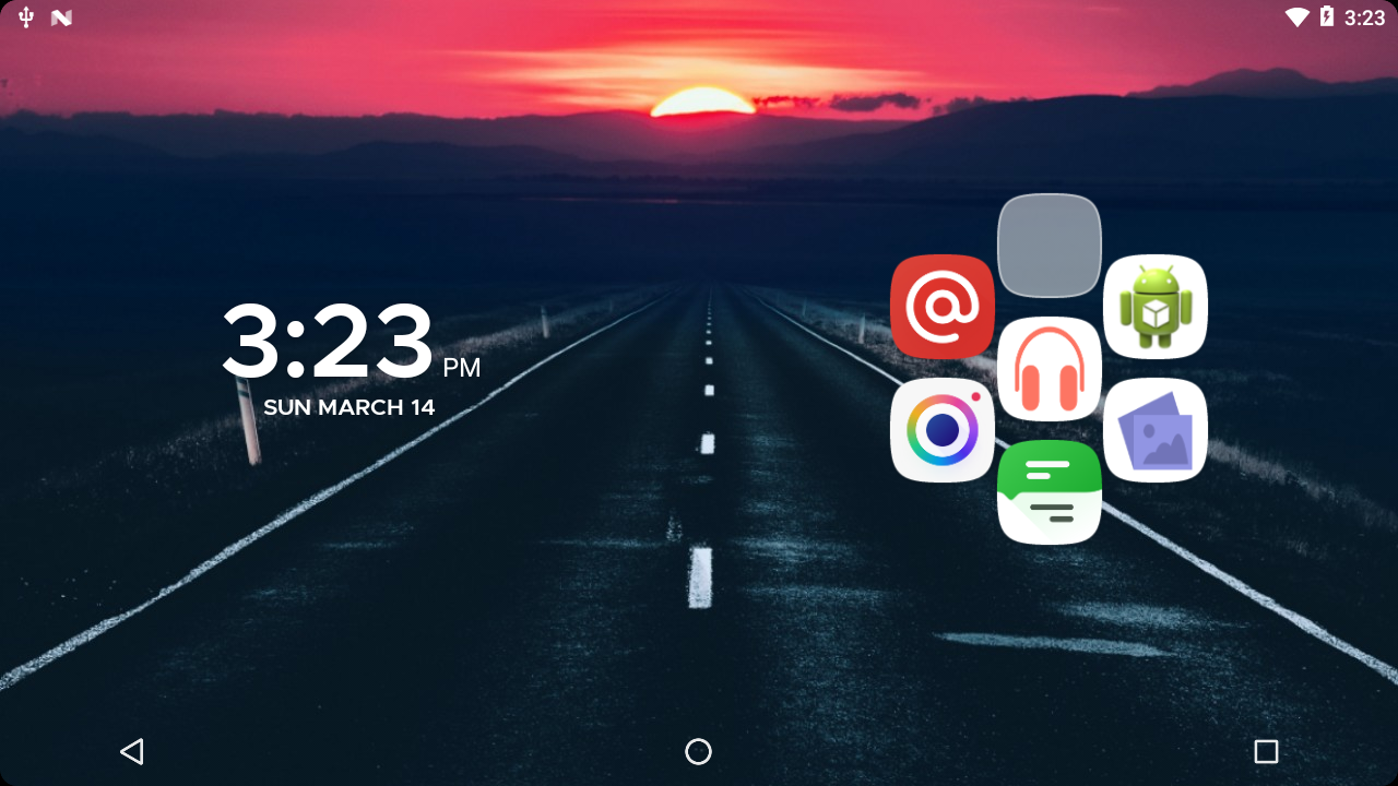 Android home screen (early prototype)